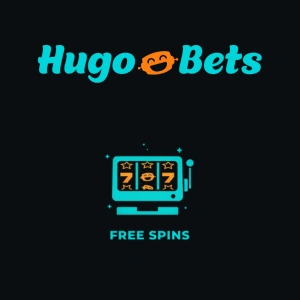 The image shows the BetHugo logo above an illustration of a slot machine with three 7s on the reels, accompanied by the text 